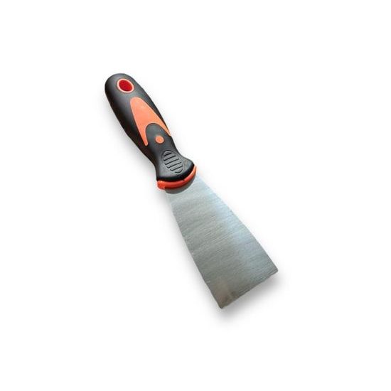 Špachtle nerezová, s gumovou, ergonomickou rukojetí 2"