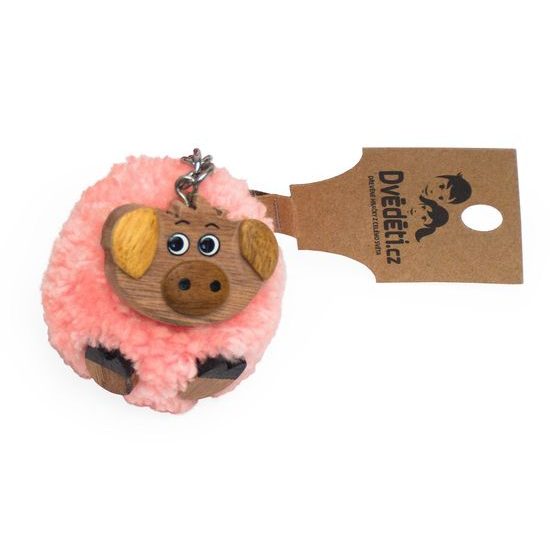 2Kids Toys Dřevěná klíčenka pompon Prase