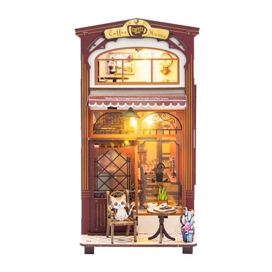 2Kids Toys 3D skládačka Zarážka na knihy Miniatura domečku Kavárna