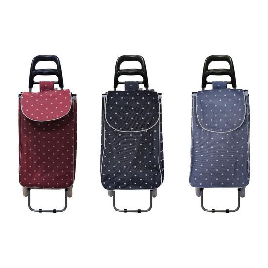 Skládací nákupní taška na kolečkách Dots 95x35x28cm
