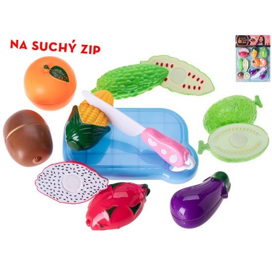 Sada ovoce a zeleniny na suchý zip 16ks na kartě