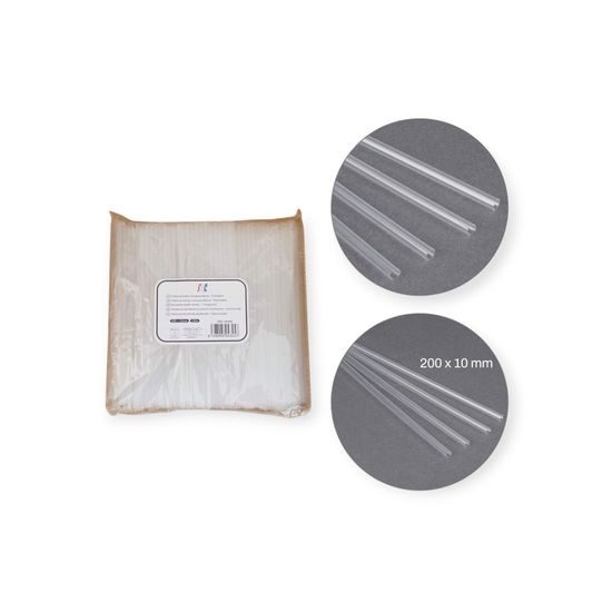 Plastová brčka znovupoužitelná PP 200x10mm TRNSPRNT 100ks