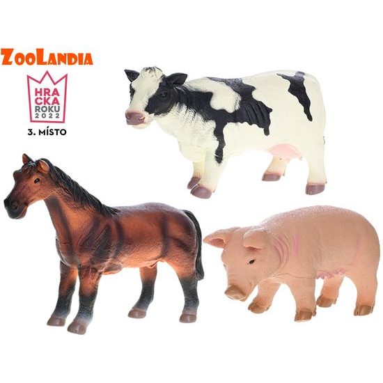 Zoolandia zvířátka farma 23-26cm 3druhy v sáčku