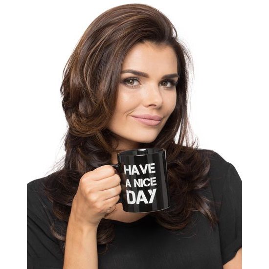 Dvoustranný hrnek s příslovím "Have a Nice Day" - ČERNÝ