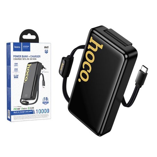Powerbanka Worrier 22,5W+PD20W integrovaná nabíječka do sítě 10000mAh