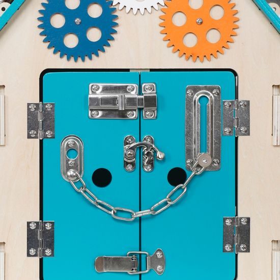 2Kids Toys Activity board Domeček tyrkysový