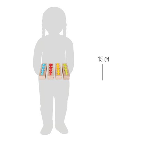 small foot Dřevěná vkládací závažíčka barevná