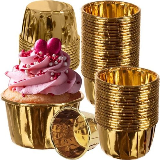 Sada zlatých košíčků na muffiny - 50 ks