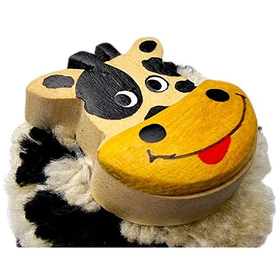 2Kids Toys Dřevěná magnetka velká pompon Kráva