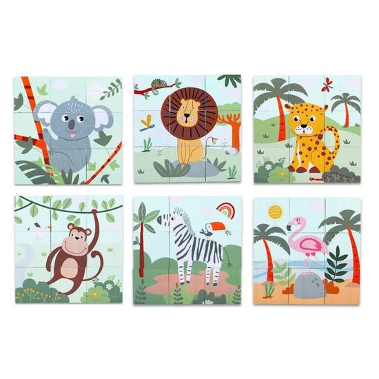 2Kids Toys Dřevěné kostky Safari