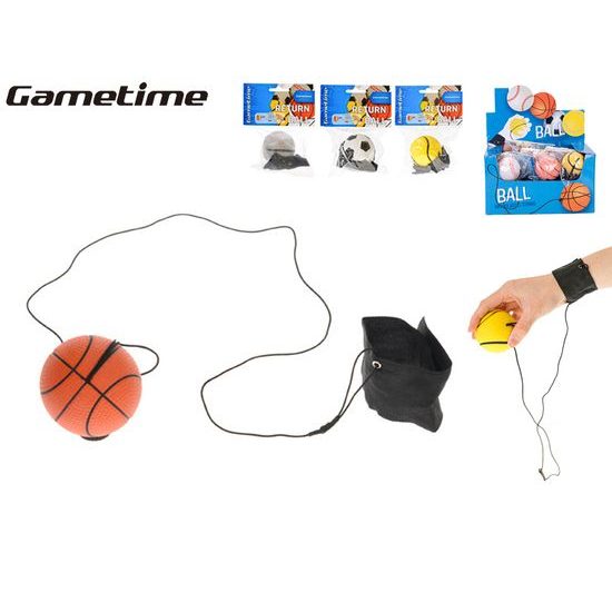 Gametime míček vracející se 60mm 4druhy v sáčku 24ks v DBX