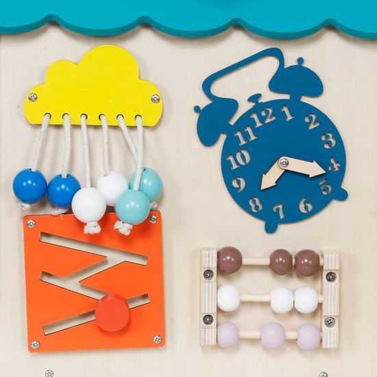 2Kids Toys Activity board Domeček tyrkysový