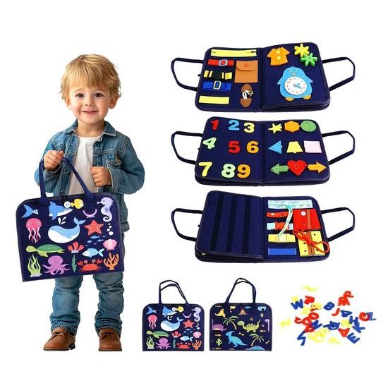 2Kids Toys Senzorická busy kniha Vodní / Dino svět