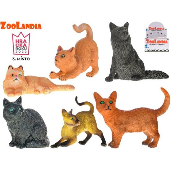 Zoolandia kočka 5-7,5cm v sáčku 6druhů 18ks v DBX