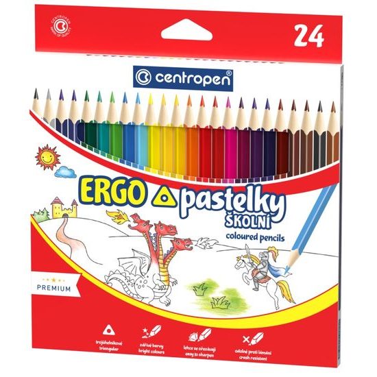 Pastelky školní ERGO 24 ks, Centropen