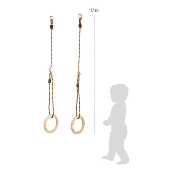 small foot Dřevěné gymnastické kruhy