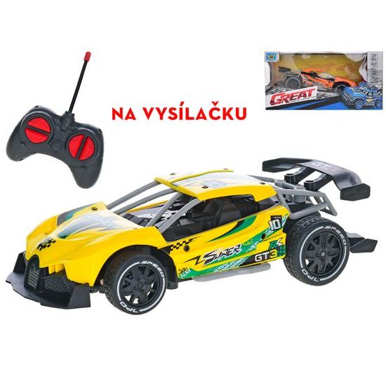 R/C auto sportovní 1:20 20cm 27MHz na baterie plná funkce 2barvy v krabičce