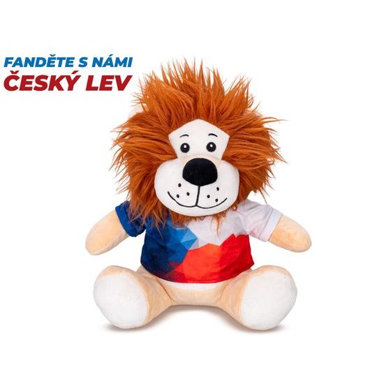 Lev plyšový 25cm v tričku sedící 0m+ v sáčku