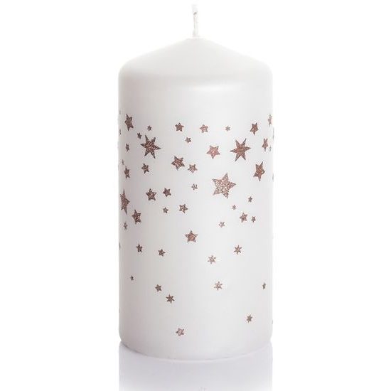 Bartek Svíčka slupek 50x100mm Winter Stars