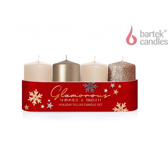 Bartek Svíčka adventní 4ks 40x70 cappuccino mix