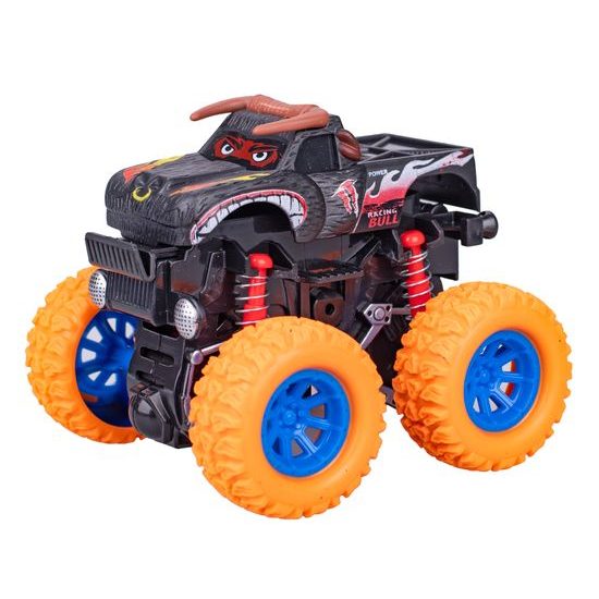Crazy Truck monster truck 9cm na setrvačník velká kola 4barvy na kartě