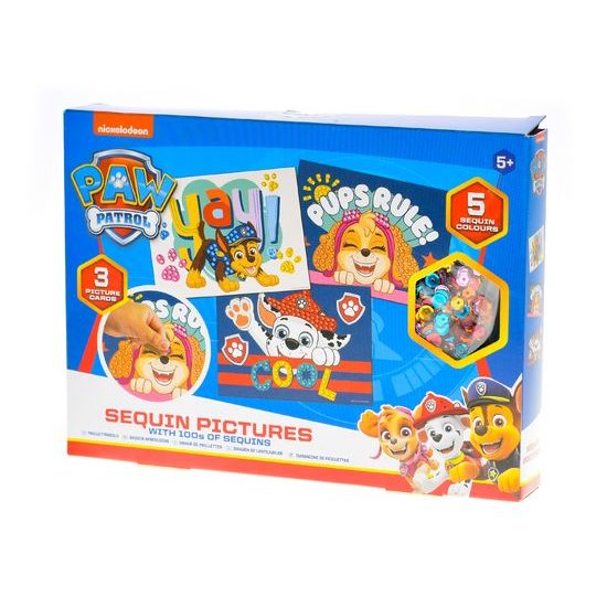 Paw Patrol mozaika 3druhy obrázků 21x15cm s flitry a lepidlem v krabičce