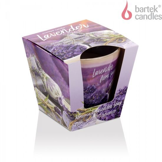 Bartek Svíčka sklo 115g Lavender Fields
