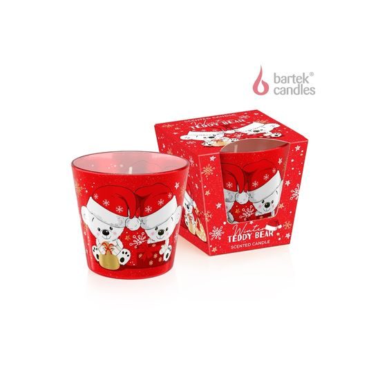 Bartek Svíčka Sklo 115g Winter Teddy Bear