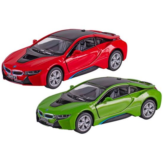 Kinsmart BMW modely 13cm kov zpětný chod 3druhy 4barvy 12ks v DBX
