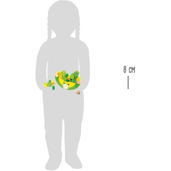 small foot Dřevěná motorická hra balancující žába