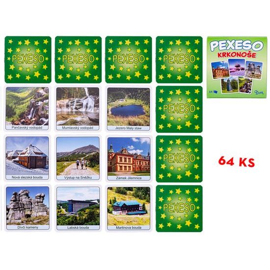 Pexeso Krkonoše 64ks v krabičce