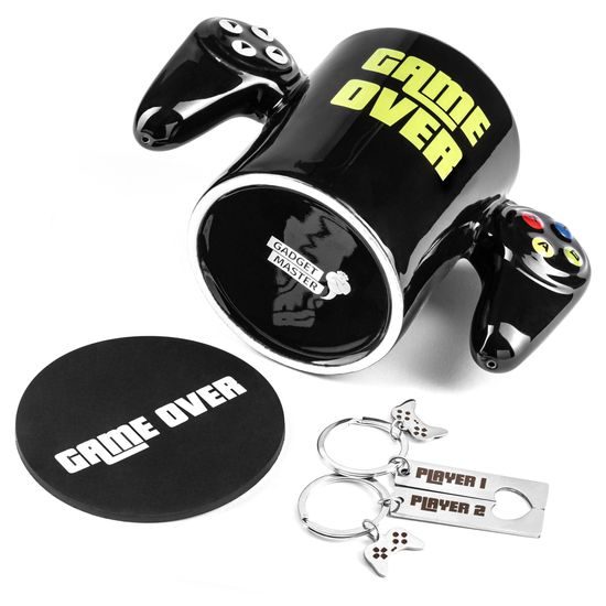Sada pro hráče GAME OVER - hrnek, podtácek a přívěšky