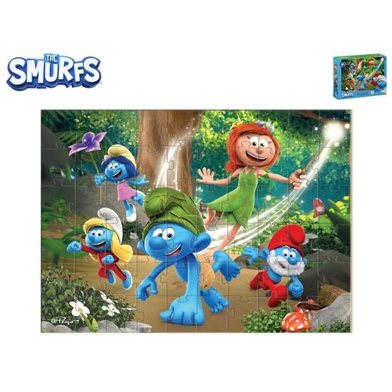 Šmoulové puzzle 32x23cm Princezna 60dílků v krabičce