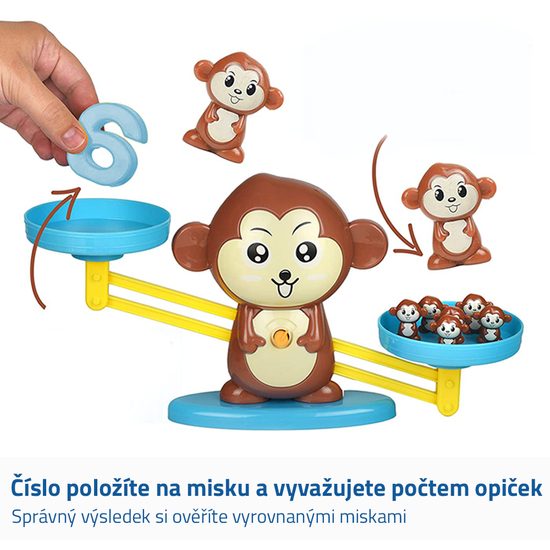 Vzdělávací opička - Opičí váha s čísly