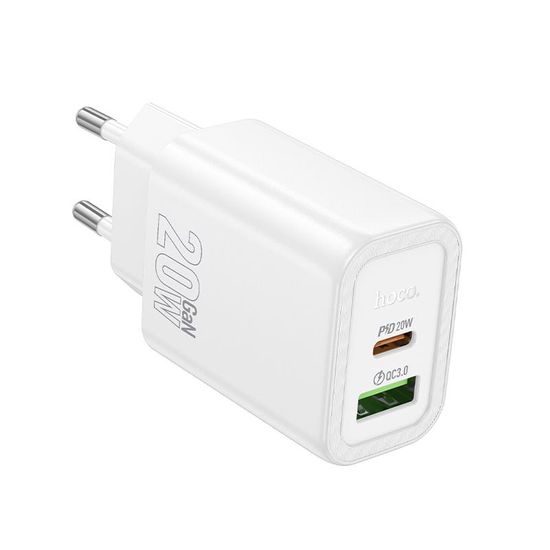 Gentle PD20W dual port adaptér BÍLÝ