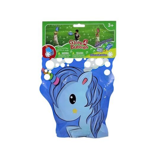 Bubbles zábavná rukavice s bublifukem - unicorn