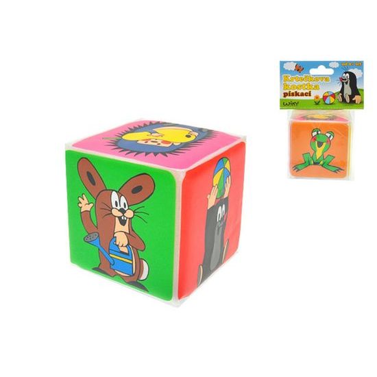 Krtečkova kostka 7,5cm pískací měkká 0m+ v sáčku