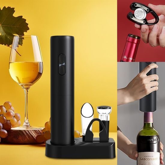 Elektrický otvírák na víno VINOCORK – sada 5 dílů z nerezové oceli