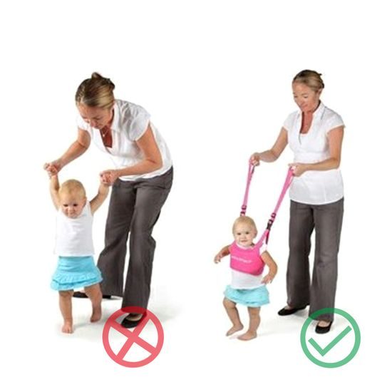 Popruhy na učení chůze pro děti růžová - Walking Assistant