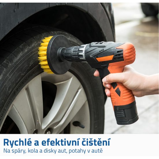 Sada čistících kartáčů na vrtačku