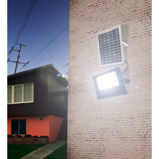 Reflektor s venkovním solárním panelem IP67 s dálkovým ovládáním studená bílá 40w