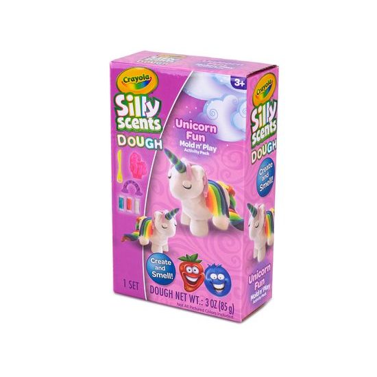 Crayola hmota tvarovací 28g vonící 3barvy 3ks + sada tvarovátek jednorožec v krabičce