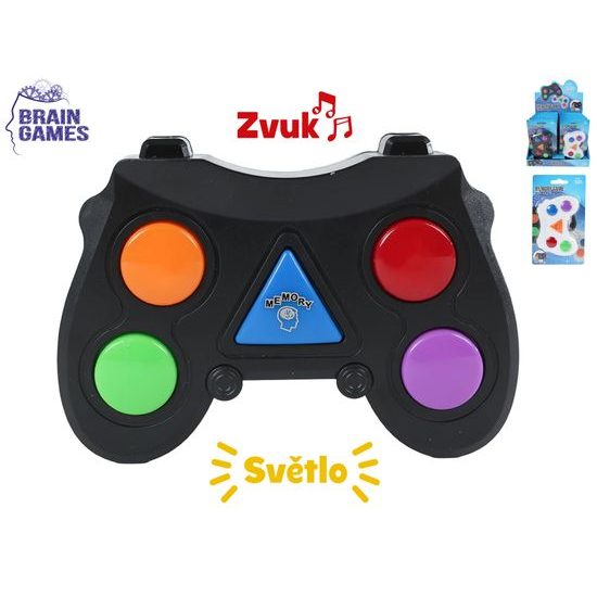 Brain Games společenská hra test paměti 10cm na baterie + světlo a zvuk 2barvy na kartě 12ks v DBX