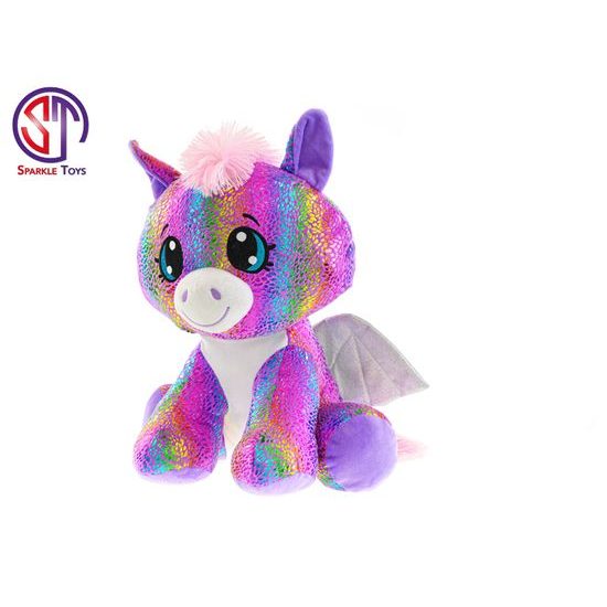 Pegas Star Sparkle plyšový barevný 24cm sedící 0m+ v sáčku