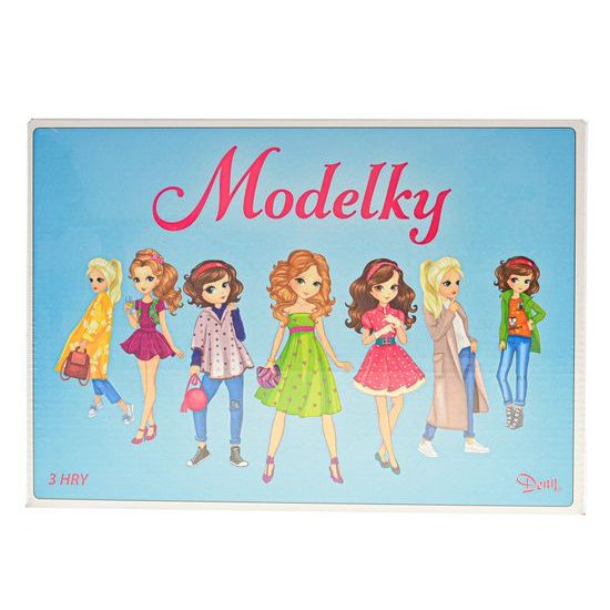 Společenská hra logická Modelky v krabičce