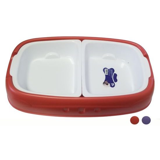OKPup Miska pro psy plastová 35x21cm Double Alfie