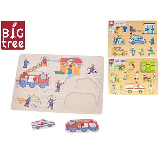 Big Tree vkládačka dřevěná 30x22,5cm záchranné složky 3druhy 12m+ ve fólii