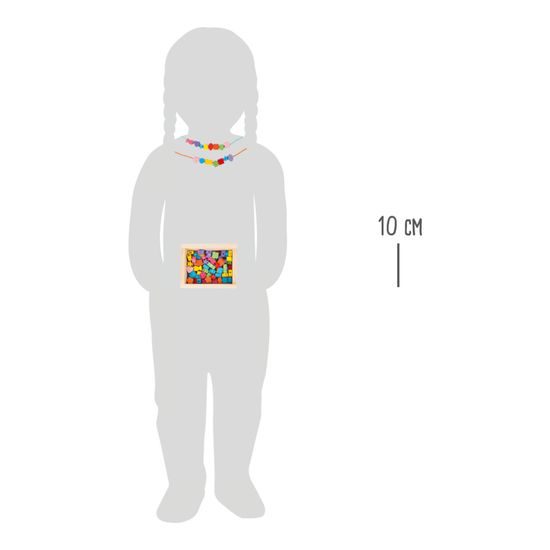 small foot Dřevěné navlékací korálky tvary v krabičce