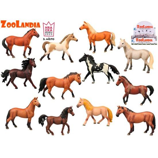 Zoolandia kůň 14cm 12druhů v sáčku 12ks v DBX