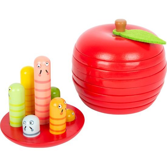 small foot Skládačka jablko s červíky